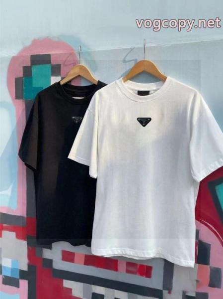 着心地抜群 新作数量限定セール 2026新作コレクション半袖TシャツPRADA偽物 通販 サイト 5