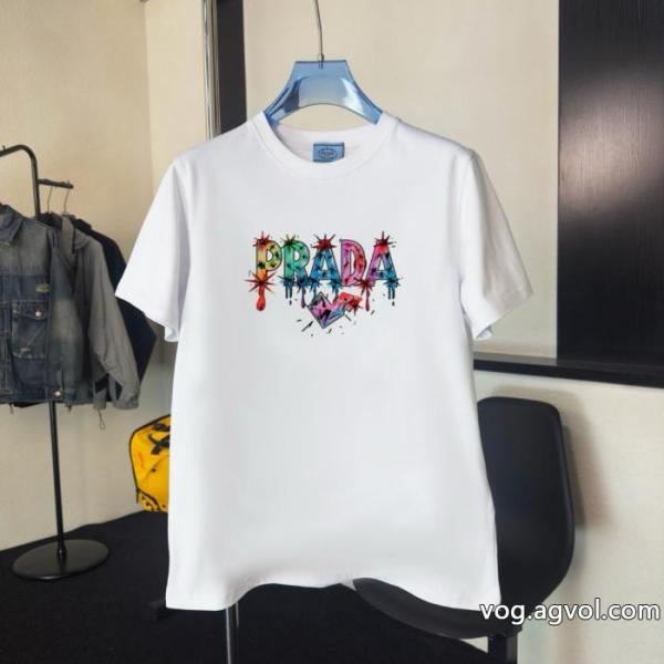 最先端ファション 品質保証 話題沸騰中PRADA半袖Tシャツブランド 通販店 0