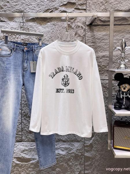 PRADAブランド コピー 優良店新色入荷 華やかな印象に 上品低価長袖Tシャツ 0 