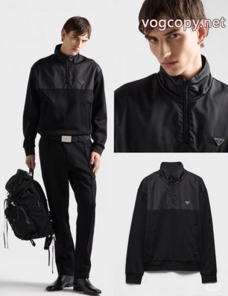 PRADAプラダPRDナイロンハーフジッパージョイントキャップパーカー 3