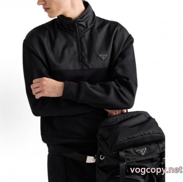 PRADAプラダPRDナイロンハーフジッパージョイントキャップパーカー 4