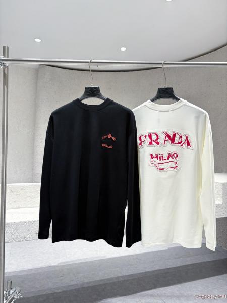 PRADA/プラダ2026秋冬新作丸首長袖Tシャツ 0