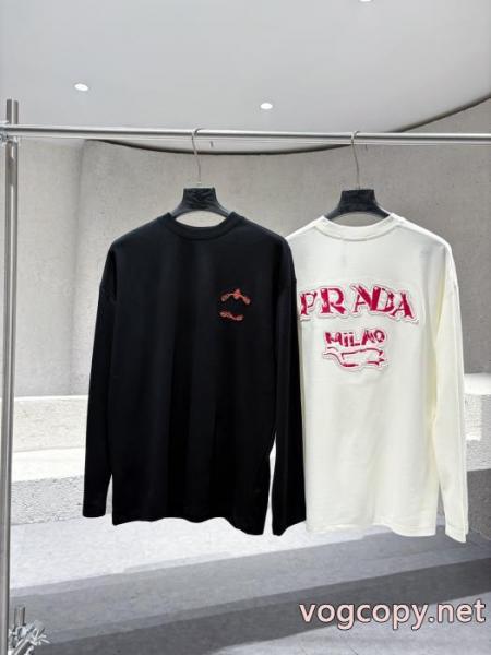 PRADA/プラダ2026秋冬新作丸首長袖Tシャツ 3