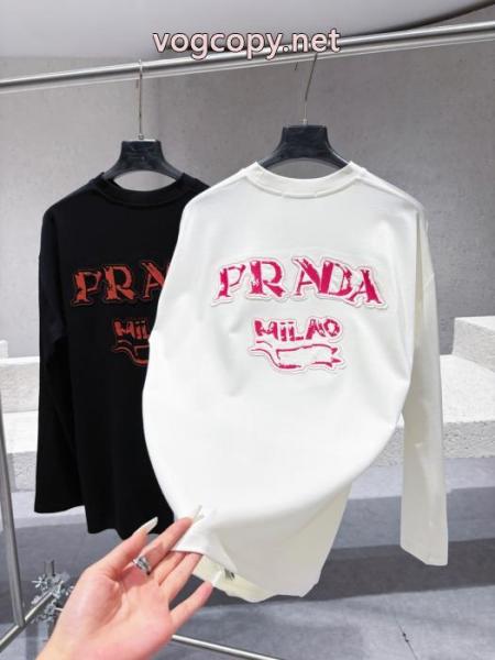 PRADA/プラダ2026秋冬新作丸首長袖Tシャツ 2