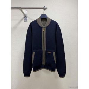 Louis Vuittonルイ・ヴィトン26 SS秋の新作リバーシブルエンボスニットジャケット